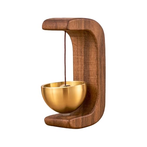 Timbre magnético, timbre de puerta de madera, campana de entrada retro, diseño retro, fácil instalación, 4,5 x 3,5 x 7 cm, para el hogar, porche, jardín, entrada de restaurante