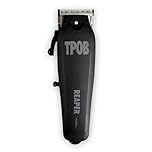 TPOB Reaper Barber Hair Clippers for Men 6800 RPM with Matte Black Case and Stee; Fade Blade (Black)