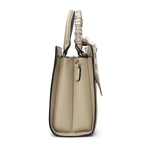 Image of Lavie Luxe Women's Quare25 Medium Debossed Satchel Handbag for Women | Satchel Bag for Work | Ladies purse | Stylish Shoulder Bag | Gift for Women