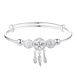 YITAIYUAN Bracelet en Argent pour Femmes, Attrape-Rêves Créatif Charmant, Bracelet D'Amitié, Meilleur Ami Cadeau pour Anniversaire De Noël
