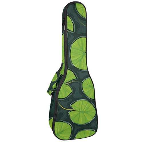 Housse pour ukulélé – Feuille de lotus verte – Rembourrage épais en éponge de 10 mm – 53,3 cm – Avec sangles réglables… - Les Beatles, Paul McCartney, John Lennon, RIngo Starr, George Harrison Housse pour ukulélé - Feuille de lotus verte - Rembourrage épais en éponge de 10 mm - 53,3 cm - Avec sangles réglables…