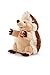 Trudi Puppets 29968 Handpuppe Igel ca. 25 cm (Größe S), Stofftier aus hochwertigen Materialien, liebevolle Details, flauschig und weich, waschbar, Kuscheltier und Puppe für Kinder, Beige / Braun