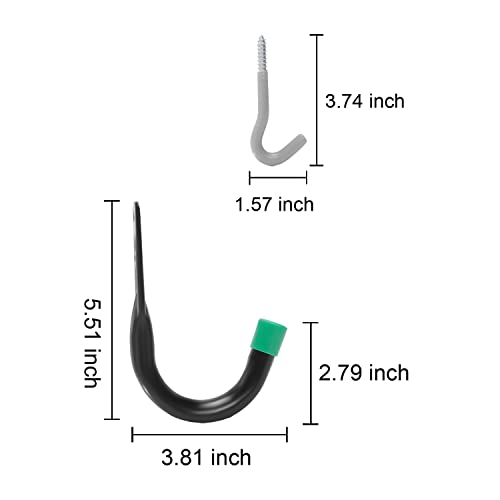 Daanxw Heavy Duty Garage Storage Hooks,Garden Storage Hooks, Universal Wall Mounted Hooks, Utility Hooks,Muti-Function Hooks, For Hanging Chair, Ladders, Hose, Tools Etc (8Pc Small Hook) #TOP1