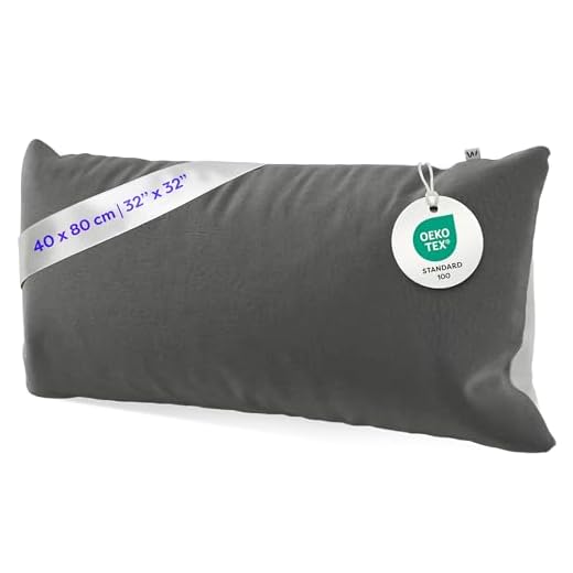 Wolkenfeld Kissenbezug 40x80 Grau Anthrazit - kuschelig weich & bügelfrei - Superweicher Kopfkissenbezug - Kissenhülle mit verdecktem Reißverschluss