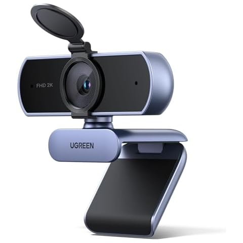 UGREEN 2K Webcam with Mics Cover