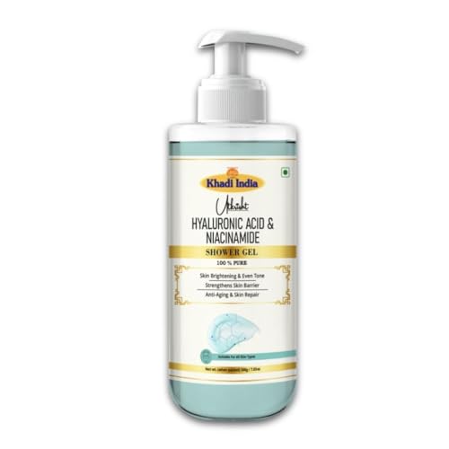 Image of Khadi Hyaluronic & Niacinamide Body Wash Gel 300 ml | Hydrating, Brightening & Anti Aging | For Excess Oil & Breakouts | Body Wash Shower Gel For Women & Men | All Skin Types