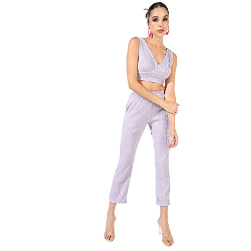 Image of Campus Sutra Women's Co-Ord Set For Casual Wear | Polyester Breathable Fabric Clothing Set Crafted With Comfort Fit And High Performance For Everyday Wear |
