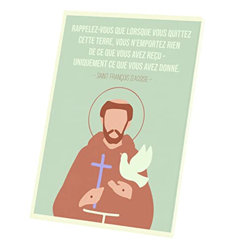 Toile Saint François d'Assise : tableau décoratif de qualité supérieure en 40x56 cm