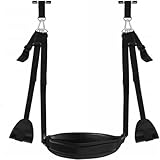 Pructi Door Sex Swing Chair with seat, Tied with Lover's Latest Leather Soft Plush Sex Suspender, with Adjustable Shoulder Strap, can Hold Over 300 pounds, Hanging Door Cuffs, Leg Restraint deployer