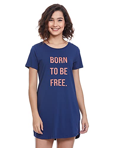 Image of Amazon Brand - Symbol Women's Cotton Stretch Half Sleeve Round Neck Regular Fit T-Shirt (Tunic Length)