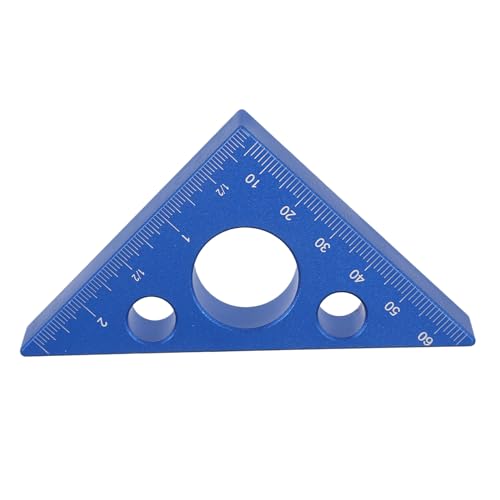 GLEAVI アルミ合製直角定規 小型軽量木工三角定規 両面目盛り付き センチ対応 耐久性抜群 大工作業用レイアウト測定ツール