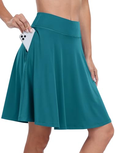 Image of ANRABESS Knee Length Skorts Skirts for Women 2026 Summer High Waisted Golf Tennis Skirt Casual Travel Built-in Shorts Clothes