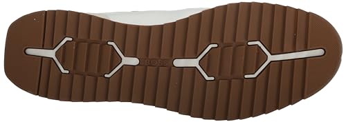 Image of BOSS Men's Zayn Low Profile Suede Leather Two Tone Sneaker