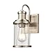 Elk Home Millburn Vanity Light - 47440/1 Vanity Light in Clear Glass and Satin Nickel - LED Bulb and Dimmer Compatible, Modern Farmhouse Wall Light Fixture