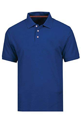 JMP Men's & Boy's Cotton Regular Fit Polo Neck Half Sleeve T-Shirt (Royal Blue Large)-(Pack of 01)