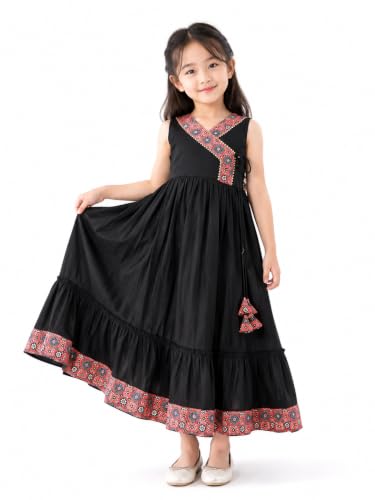 Image of Tasas Girls Floral Anarkali Kurta|Ethnic Wear for Girls|Traditional Girls Ethnic Wear|