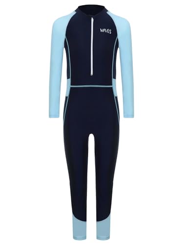 Kids Unisex One Piece Rash Guard Zipper Swimwear Long Sleeve Bathing Suit Jumpsuit Surfing Wetsuit