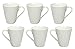 Produktbild Kaffeebecher Kaffeetasse Porzellan Weiß mit Henkel 6 Stück Set Modell-Auswahl, Modell:250 ml konische Form