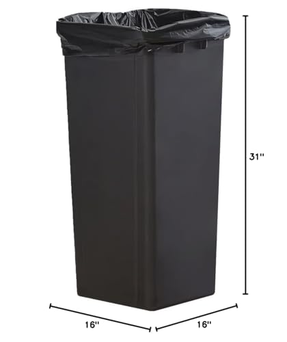 Caneca de basura rectangular 23 galones negra miniatura 6