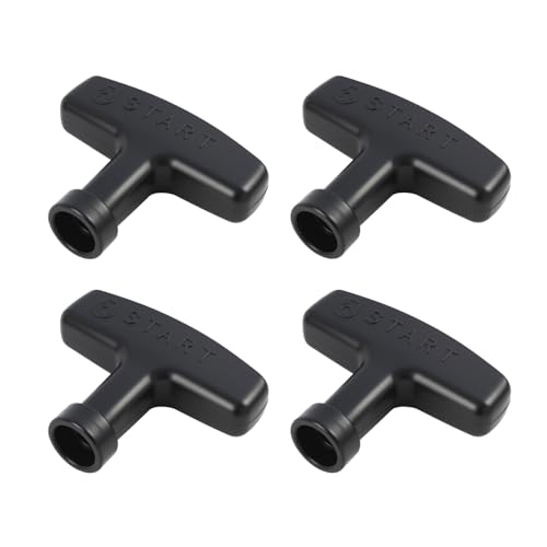 4 PCS Rückstoßstarter Zuggriff Schwarz, Griffe Seilzugstarter Ersatzgriff für Benzinmotor Passend für GX240 GX270 GX340 GX390, Robuster Startergriff Geeignet für Rasenmäher Kettensäge Wasserpumpe