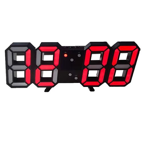 CANEOV 時計 置き時計 壁掛けデジタル時計 おしゃれ LED 時計 3D数字 CLOCK 目覚まし時計 年/月/日 温度表示 USB給電式 インテリア プレゼント 日本語説明書付き…