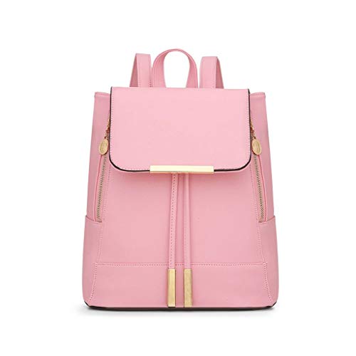 Sac à dos rose cuir PU fille | Cadeau d'anniversaire mode rucksack femme