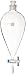 American Educational Bomex Glass Conical Separatory Funnel, with PTFE Stopcock, 1000mm Capacity