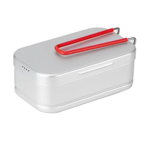 Fiambrera de aluminio para parrilla de vapor para acampar y para senderismo, ligero y fácil de transportar