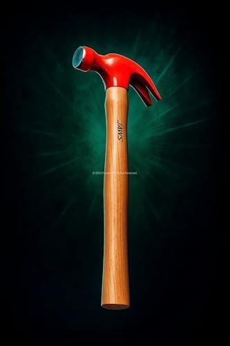 Eltos Jaws Çatal Çekiç, 300 Gram, Dayanıklı Çelik Başlık, Ergonomik Ahşap Saplı, Boyalı, Çivileme ve Çivi Sökme İçin Uygun, Ev, Atölye ve Şantiye Kullanımına Uygun El Aleti - Görsel 7