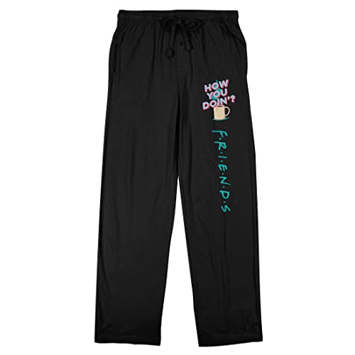 Bioworld Friends TV How You Doin'? Men's Black Drawstring Sleep Pants