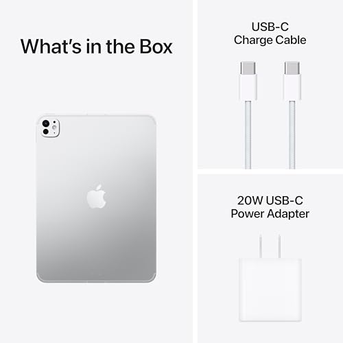 Image of Apple iPad Pro 11-inch (M5): Ultra Retina XDR Display, 512GB, 12MP Front /Back Camera, LiDAR Scanner, Wi-Fi 7 with Apple N1 + 5G Cellular with C1X chip, Face ID, All-Day Battery Life - Silver