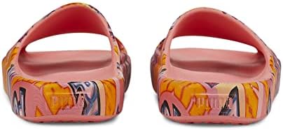 PUMA Women's Shibui Cat Slide Sandal, Flamingo Pink-Luminous Pink-Spectra Yellow Silver, 8 | Image 1
