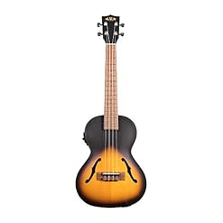 Kala KA-JTE/2TS Tobacco Burst Archtop Ukulélé ténor avec égaliseur et étui (UC-T) - Les Beatles, Paul McCartney, John Lennon, RIngo Starr, George Harrison
