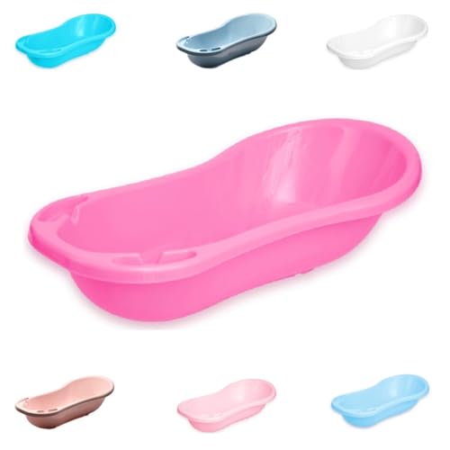 Lorelli Bañera de bebé 100 cm con compartimentos, forma anatómica, plástico, colores:rosa