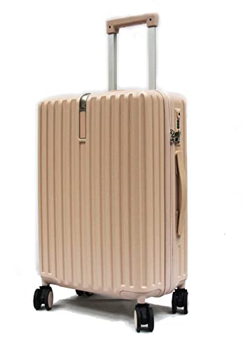 Water Polo Cotton Candy Polycarbonate Luggage With 8 Spinner Wheels 24 Inches Pink