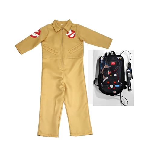PLCPDM Ghostbuster Outfits Costume with Protons Pack Accessory Jumpsuit Halloween Cosplay Costumes Cosplay Halloween Costume