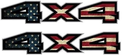 Decal Mods Calcomanías de bandera estadounidense 4x4 para Ford F250 F350 (2017-2020) (juego de 2) Super Duty - Usado