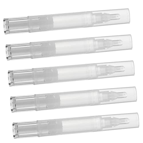 HONMEET 5個空のリップグロスボトル 小さなリップグロス容器 詰め替え用 リップ保管瓶 軽量で耐久性のある設計