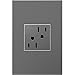 Legrand adorne 15A Tamper-Resistant Outlet With Matching Wall Plate (Magnesium Finish), ARTR152M4WP, 24-Pack