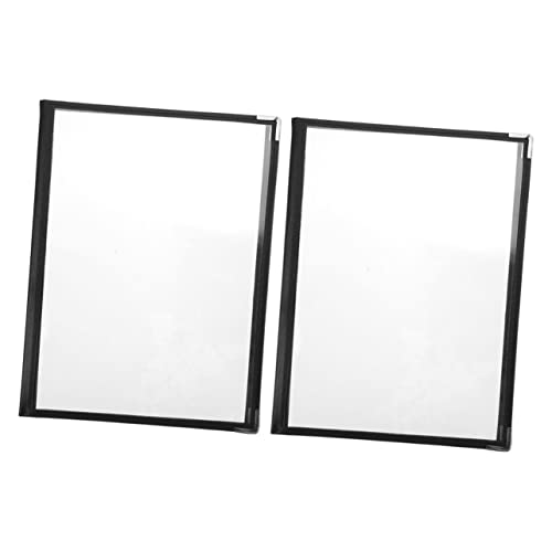 BIUDECO 2pcs Menu Transparent Folder Menu Protector Clear Menu Covers Menu Holders for Restaurant Single Page Menu Sleeves Binder Cover for Menu Wine List Cover Clear Binder Binders PVC