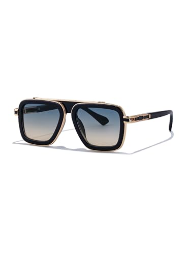 Image of Fashion Men Sunglasses Square Frame Shades for Men UV400 Protection Sunnies(98082)