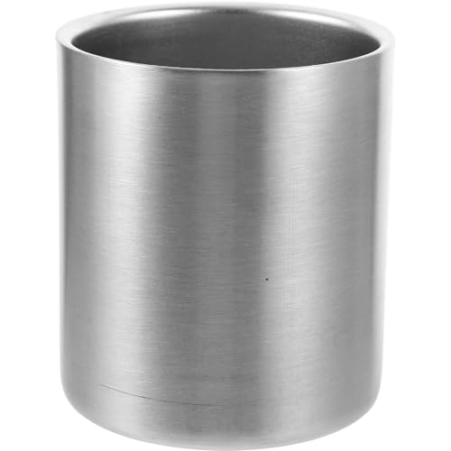 Angoily Bicchiere Acciaio Inox 304 10Oz Multiuso Per Bevande Birra Spazzolino Da Denti Casa Feste E Viaggi Design Compatto E Facile Da Pulire