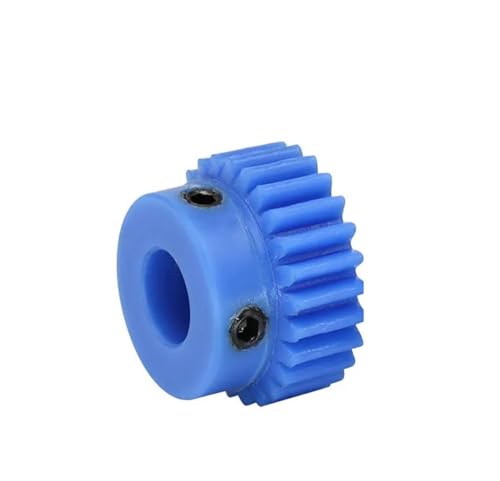 Bevel Gear Pinion Hardware Mechanical 1M-17T/18T Blue Spur Gear Teeth Height 10mm Total Height 18mm Bore Size 4/5/6/6.35mm Transmission Accessories(18 Teeth-6mm)