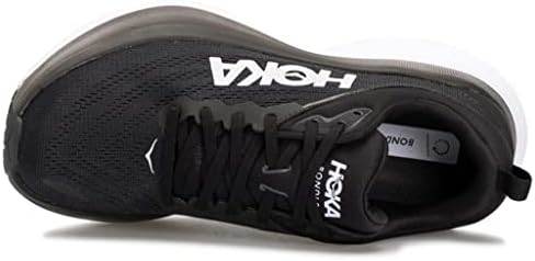 HOKA ONE ONE Women's Running Shoes, Black/White, 9 D (Wide) | Image 2