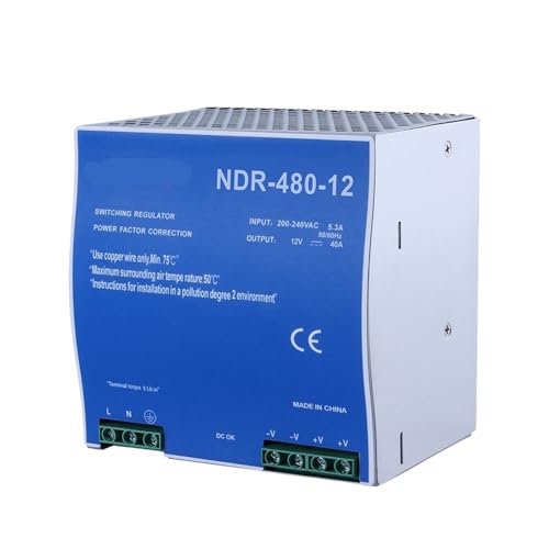 Alimentation à découpage NDR-480-12 de 480W 12V 40A pour bloc de commande industrielle