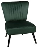 Beliani Bequemer Sessel im Retro Stil Polsterbezug grün Vaasa