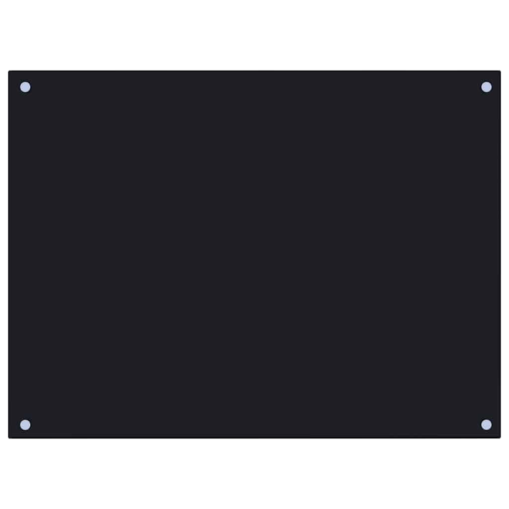 Solivagant Küchenrückwände 2 STK. Schwarz 80x60 cm Hartglas, Küche Esszimmer,Küchenhelfer -utensilien, 16.28 kg-3315800