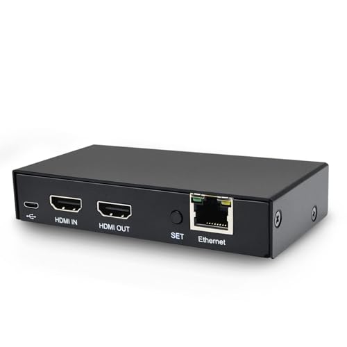 DDMALL HDMI Video Encoder for Live Stream, H.264 H.265, Real Time 4K 60Hz Local Loopout, Supports SRT HLS RTSP RTMP RTMPS UDP/TCP,HDMI Video Encoder Compatible with YouTube, Twitch, IPTV (HEV-10)