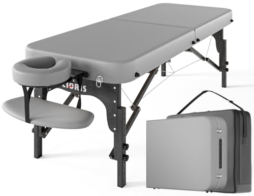 Image of CLORIS 84 inch Professional Massage Table 2 Section Portable Hold Up to 1100LBS
