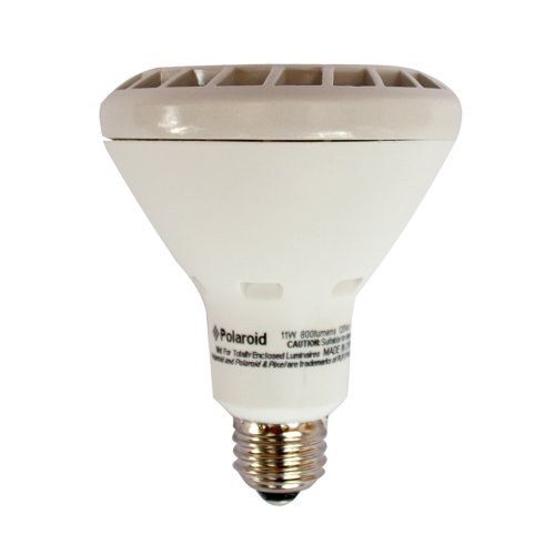 Polaroid Lighting PLPAR30-75.800.11.2D 75-watt Equivalent 800-Lumen PAR30 Dimmable LED Light Bulb with Medium Neck